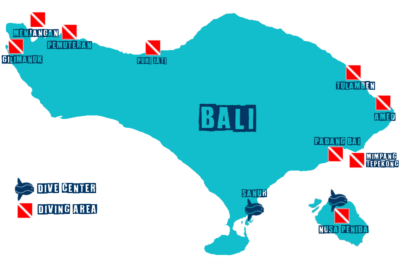 Bali dive sites map